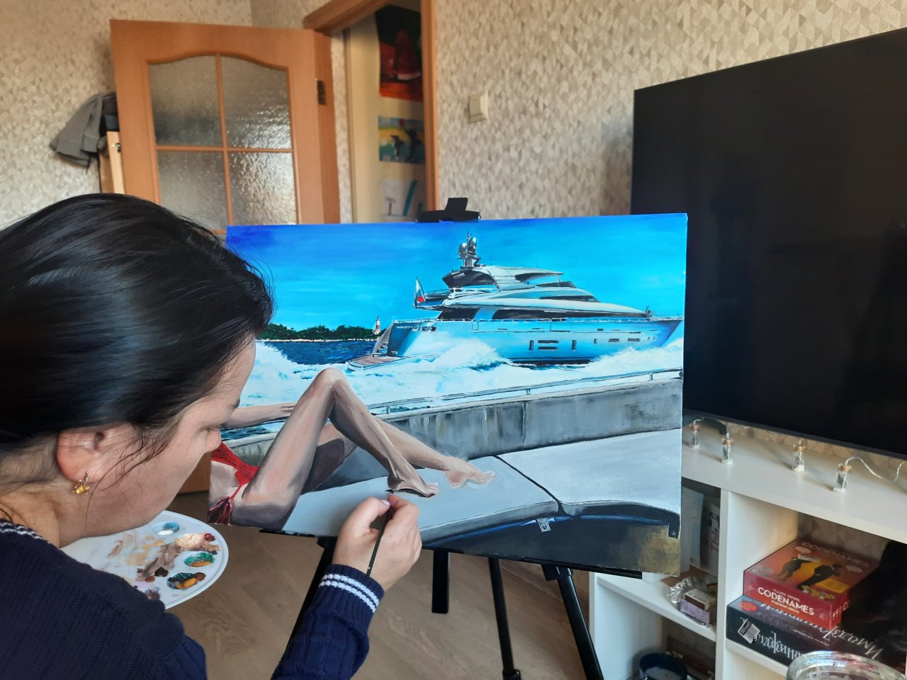 Я прорисовываю детали у ног