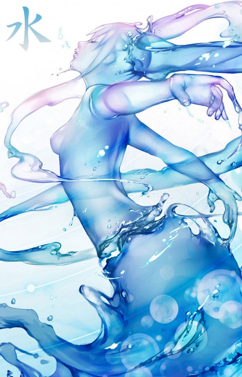 Прозрачная женщина из воды